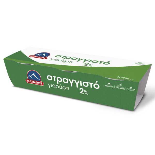 ΓΙΑΟΥΡΤΙ ΣΤΡΑΓΓ.ΟΛΥΜΠΟΣ 2% 3x200gr