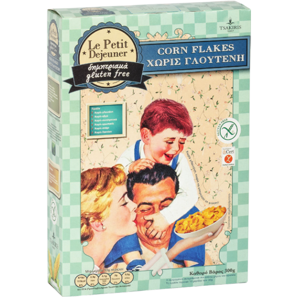 CORN FLAKES ΧΩΡΙΣ ΓΛΟΥΤΕΝΗ TSAKIRIS 300gr