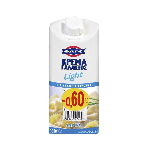 ΚΡΕΜΑ ΓΑΛΑΚΤΟΣ LIGHT ΦΑΓΕ -0,60€ 330ml