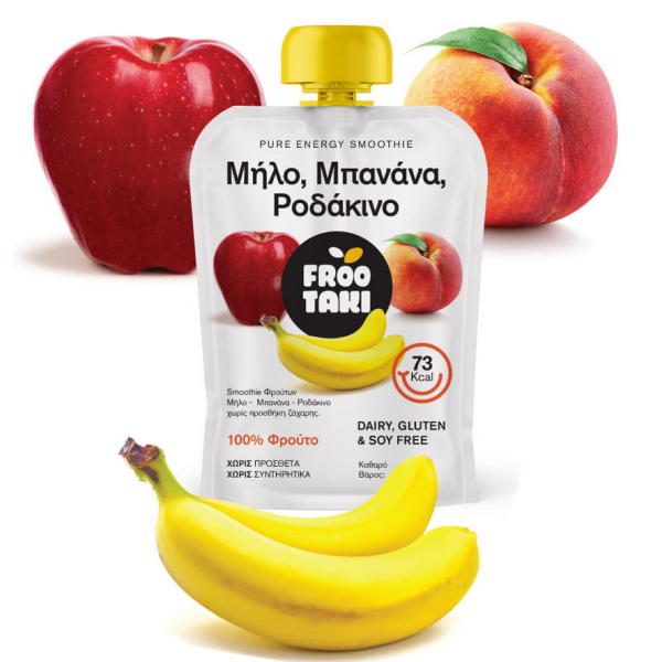 SMOOTHIE ΜΗΛΟ,ΜΠΑΝΑΝΑ,ΡΟΔΑΚΙΝΟ FROOTAKI 100gr