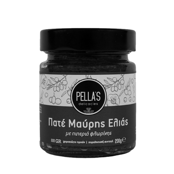 ΠΑΤΕ ΜΑΥΡΗΣ ΕΛΙΑΣ ΜΕ ΠΙΠ.ΦΛΩΡΙΝΗΣ 200gr PELLA'S