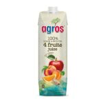 ΧΥΜΟΣ 4 ΦΡΟΥΤΑ AGROS 1ltr